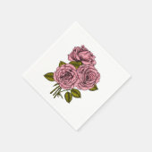 Rosenbukett Serviette (Ecke)