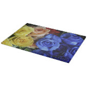 Rosenbuquette Schneidebrett (Ecke)