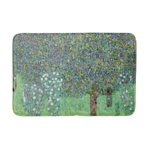 Rosenbüsche unter den Bäumen, Gustav Klimt Badematte