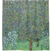 Rosenbüsche unter den Bäumen, Gustav Klimt Duschvorhang (Vorderseite)