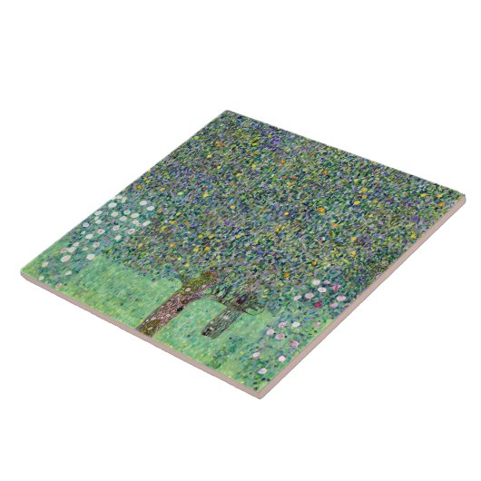 Rosenbüsche unter den Bäumen, Gustav Klimt Fliese (Seite)