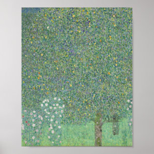 Rosenbüsche unter den Bäumen - Gustav Klimt Poster