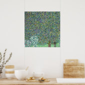 Rosenbüsche unter den Bäumen, Gustav Klimt Poster (Küche)