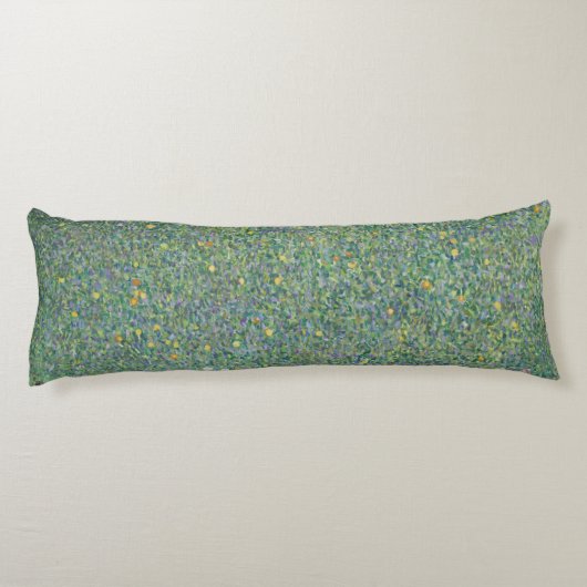 Rosenbüsche unter den Bäumen - Gustav Klimt Seitenschläferkissen (Rückseite)