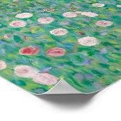 Rosenbüsche unter den Bäumen von Gustav Klimt Poster (Ecke)