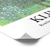 Rosenbüsche unter den Bäumen von Gustav Klimt Poster (Ecke)