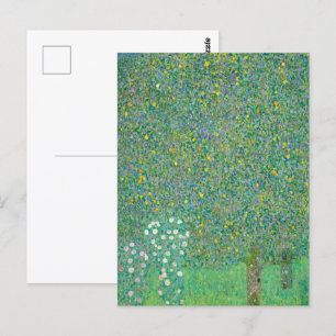 Rosenbüsche unter den Bäumen von Gustav Klimt Postkarte