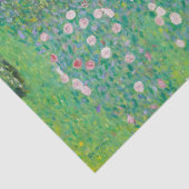 Rosenbüsche unter den Bäumen von Gustav Klimt Seidenpapier (Detail)