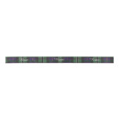 Rosenclan karierter schottischer Tartan Satinband (Vorderseite)