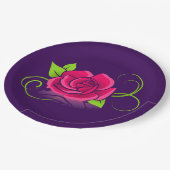 Rosendarstellung Pappteller (Schrägansicht)