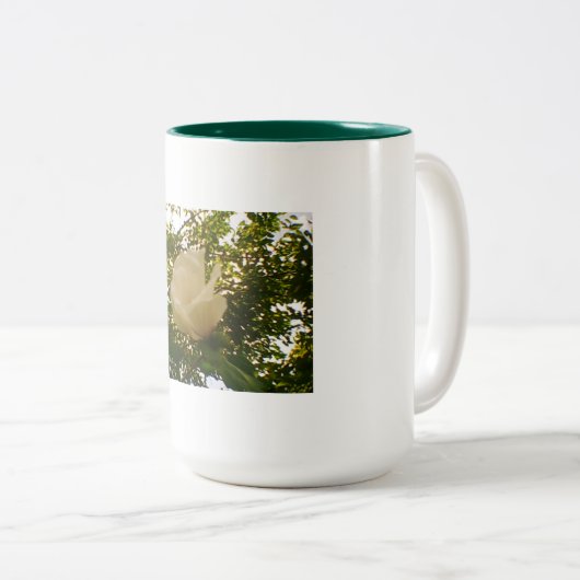 Rosendesign Zweifarbige Tasse (VorderseiteRechts)