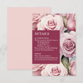 Rosendetails - Umschließungskarten RSVP Karte (Vorne/Hinten)
