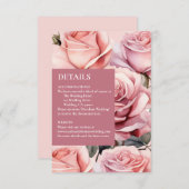Rosendetails - Umschließungskarten RSVP Karte (Vorne/Hinten)