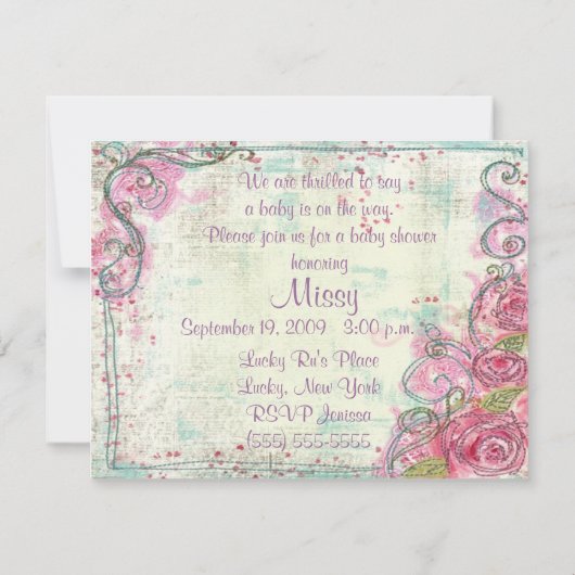 Rosendusche - Einladung (Rückseite)