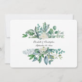 Roseneukalyptus Botanische Hochzeitsstimmung Probe Einladung (Rückseite)