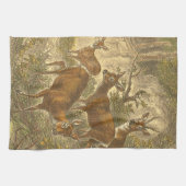 Rosenfamilie - Hirsche im Wald Küchentuch (Horizontal)