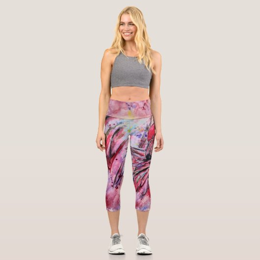 Rosenfedern Capri Leggings (Vorderseite)