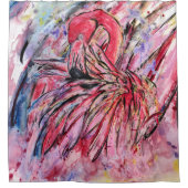 Rosenfedern Duschvorhang (Vorderseite)