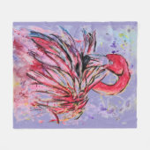 Rosenfedern Fleecedecke (Vorderseite (Horizontal))