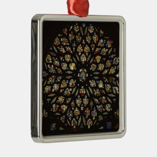 Rosenfenster über der Westtür, mit den Szenen Silbernes Ornament (Rechts)