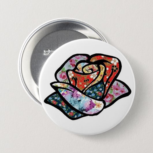 Rosenfleckenknopf Button (Vorne & Hinten)