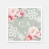 Rosenflorale Rosenblättrige Rosenblütenblüte Mongr Serviette (Vorderseite)