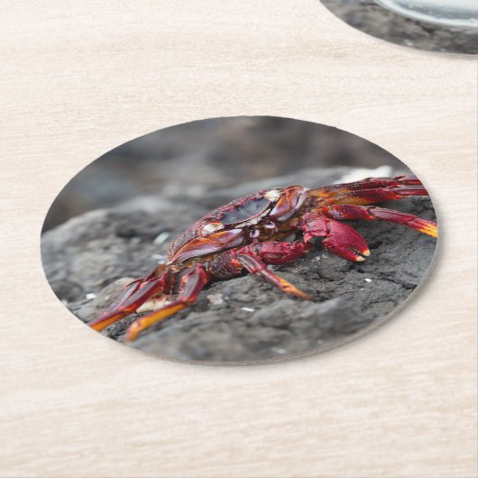 Rosengarbe Runder Pappuntersetzer (Angewinkelt)