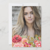 Rosengarnelen Goldlichter FOTO Graduierungsparty Einladung (Rückseite)