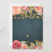 Rosengarnelenschiff Goldlichter Graduierungsparty Einladung (Rückseite)