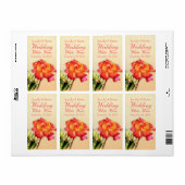 Rosengarnelenwein personalisiertes Etikett (Vorne)