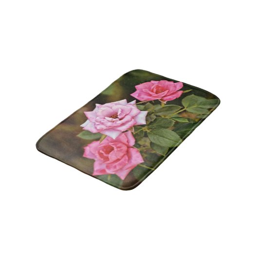 Rosengarten Blume Art Gartenanlage Badematte (Schrägansicht)