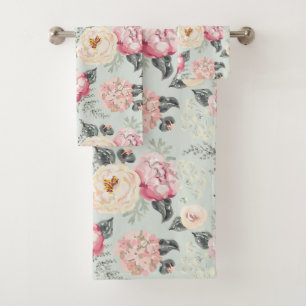 Rosengarten-Blume Badhandtuch Set