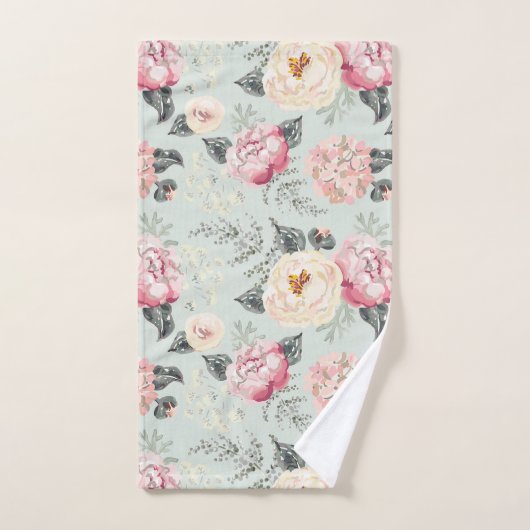 Rosengarten-Blume Badhandtuch Set (Handtuch)