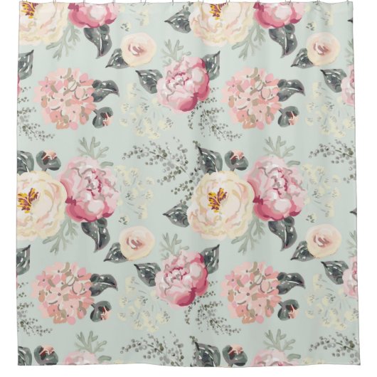 Rosengarten-Blume Duschvorhang (Vorderseite)