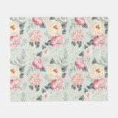 Rosengarten-Blume Fleecedecke (Vorderseite (Horizontal))