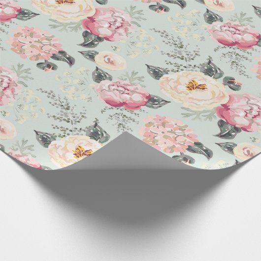 Rosengarten-Blume Geschenkpapier (Ecke)