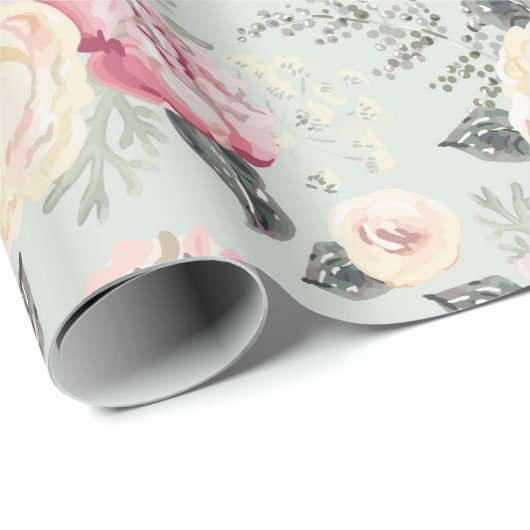 Rosengarten-Blume Geschenkpapier (Rolleneckpunkt)