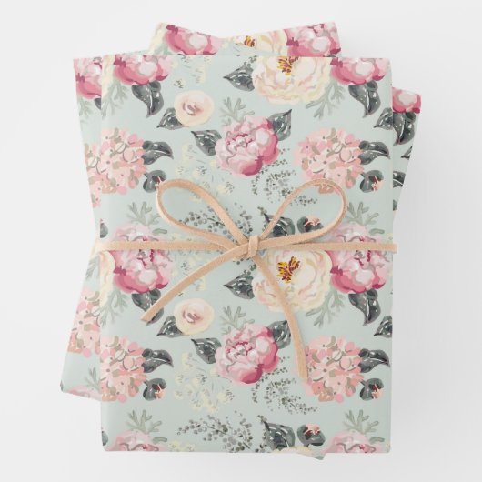 Rosengarten-Blume Geschenkpapier Set (Beispiel)