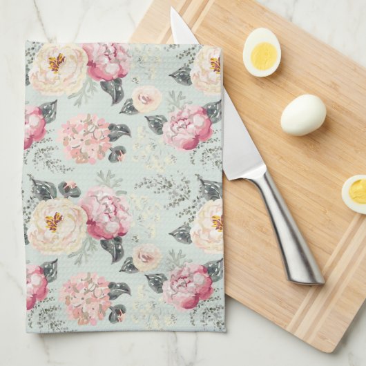 Rosengarten-Blume Geschirrtuch (Viertel Falte)