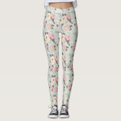 Rosengarten-Blume Leggings (Vorderseite)