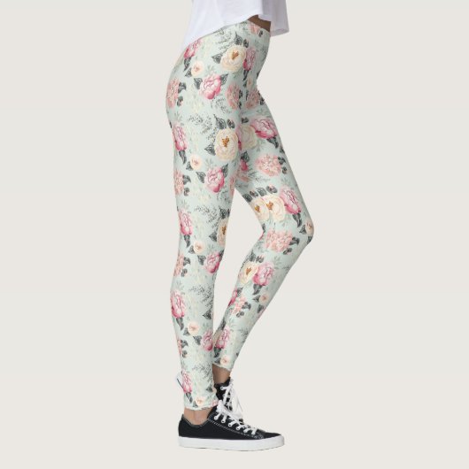 Rosengarten-Blume Leggings (Rechts)