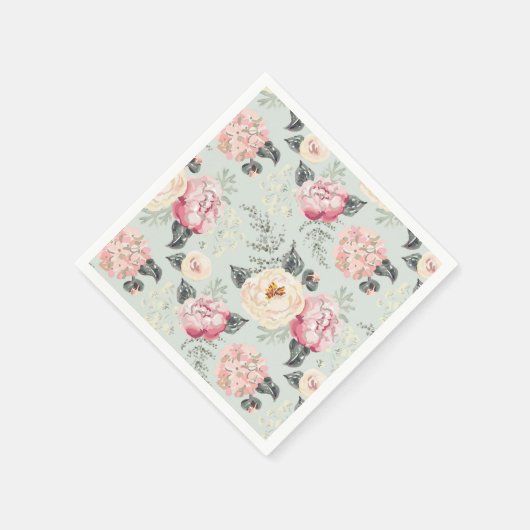 Rosengarten-Blume Serviette (Ecke)