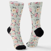 Rosengarten-Blume Socken (Gewinkelt)