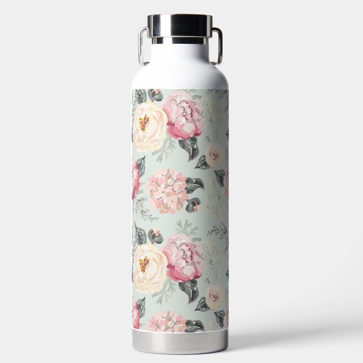 Rosengarten-Blume Trinkflasche (Vorderseite)