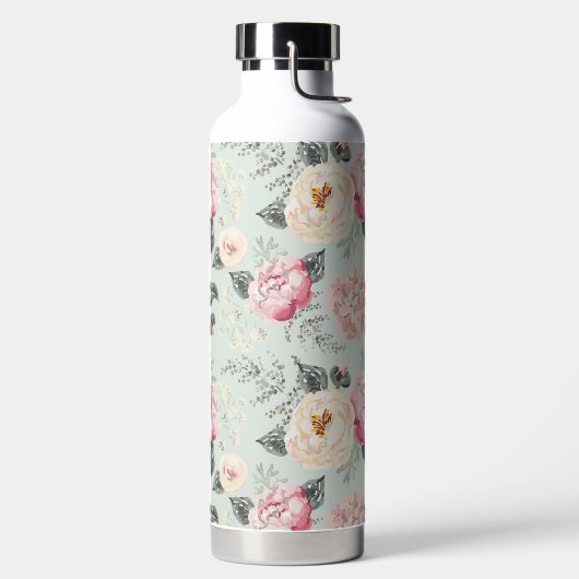 Rosengarten-Blume Trinkflasche (links)