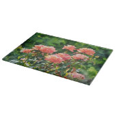 Rosengarten Blumen Florale Kunst Glas Schneidebrett (Ecke)