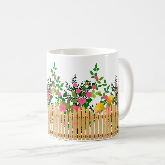 Rosengarten Fest - Elegante Kunst, Dichtung und Mu Kaffeetasse (VorderseiteRechts)