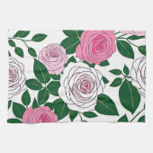 Rosengarten Fette Linienkunst Geschirrtuch (Horizontal)