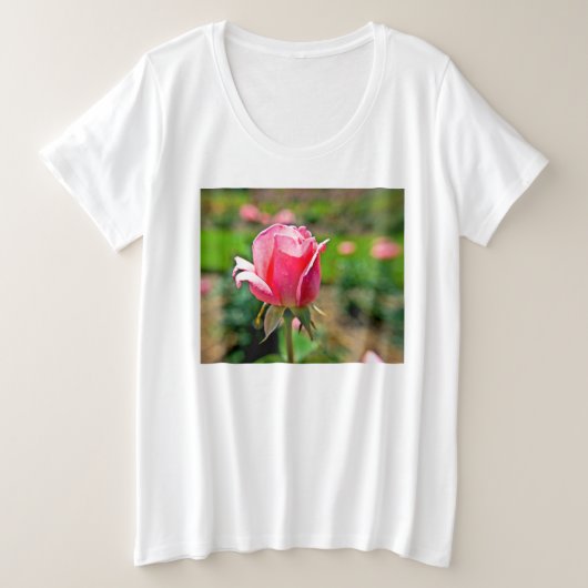 Rosengarten Große Größe T-Shirt (Design vorne)