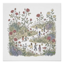 Rosengarten Herbst Poster
